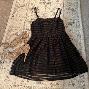 H&M Black Flowy Date Night Dress
